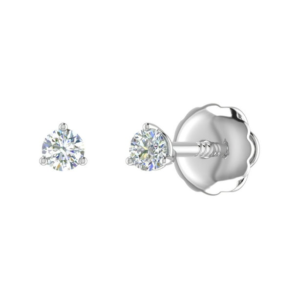 Details about   2 Emerald Cut Solitaire Studs White Sapphire 18k Yellow Gold Earrings Screw back 